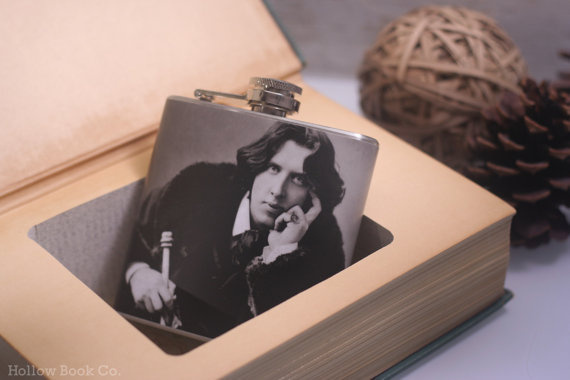 Vintage Hollow Book Safe & Oscar Wilde Hip Flask by HollowBookCo #safe #oscar #books #book #hollow #etsy #safes #vintage #wilde