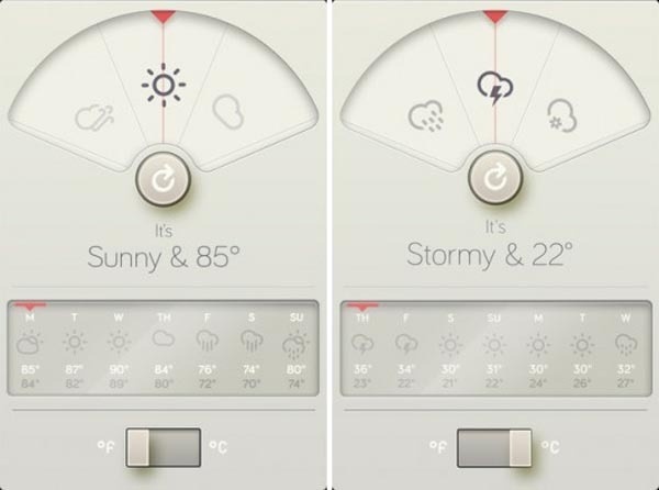 BRAUN inspired iPone Weather App Design #app
