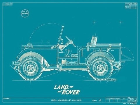 Land Rover #jeep #vehicle #print #land #illustration #blue #rover #drawing