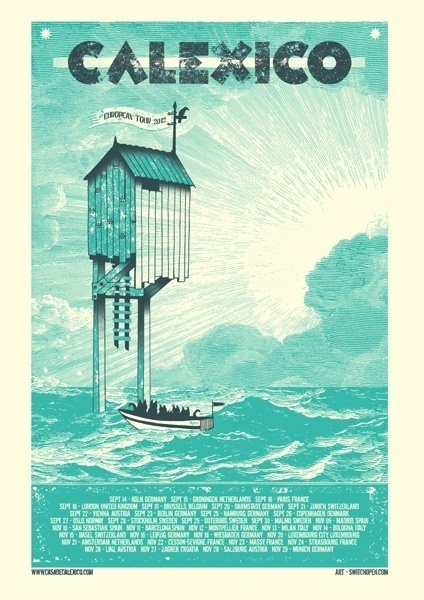 Calexico #music #silkscreen #poster #typography
