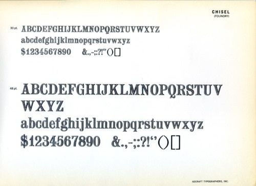 Daily Type Specimen | Chisel is an inline version of Latin bold... #type #specimen #typography