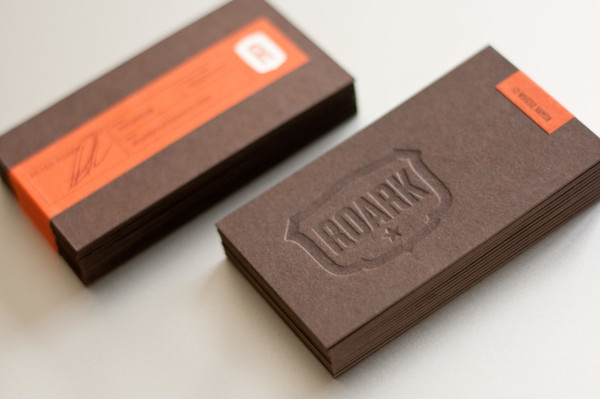 Roark letterpress business cards #emboss #letterpress #deboss #logo #cards