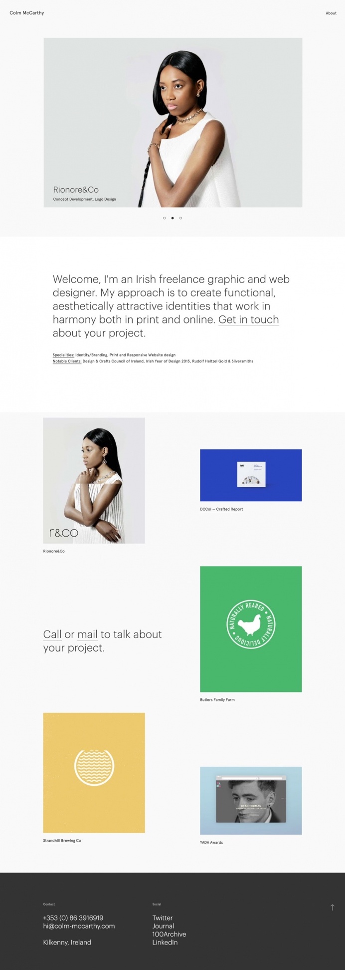 Colm Mc Carthy design portfolio type font typography mindsparkle mag webdesign website best simple modern minimal cool award sotd site of th