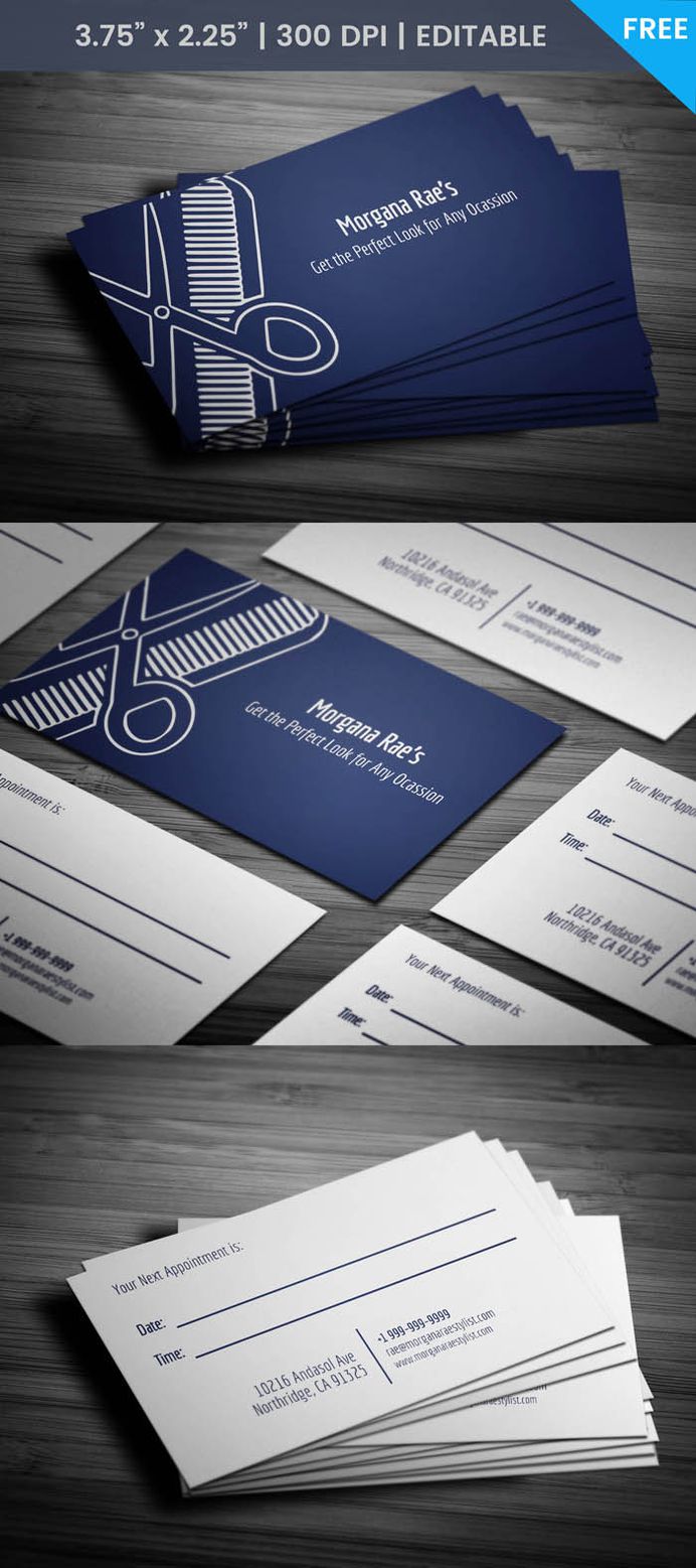 Free Vintage Hair Stylist Business Card Template