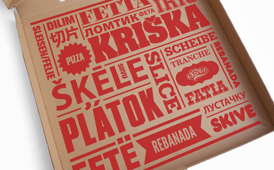 Szelet. Designed by Miklós Kiss. @enviromeant.com #box #pizza