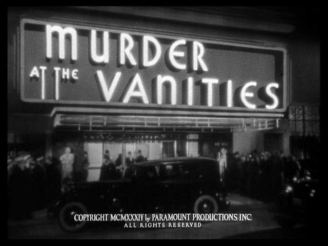 Murder at the Vanities (1934) Title Card #movie #lettering #title #card #vintage #type
