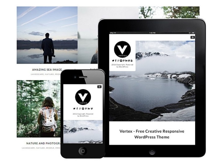Vertex : Free creative Responsive WordPress Theme