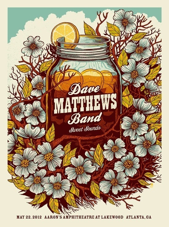 Dave Matthews Band #music #silkscreen #poster #typography