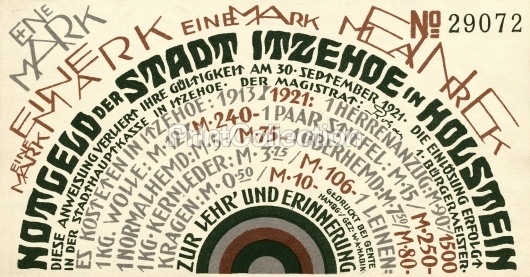 Necessity Knows No Law, Itzehoe Notgeld, Back | PrintCollection #print #design #graphic #retro #de #poster #german