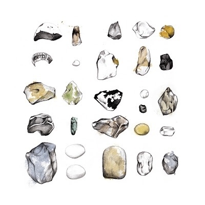 Lítill Blóm #neumann #handdrawn #stones #illustration #aquarell #art #miuminou #ini #bleistift