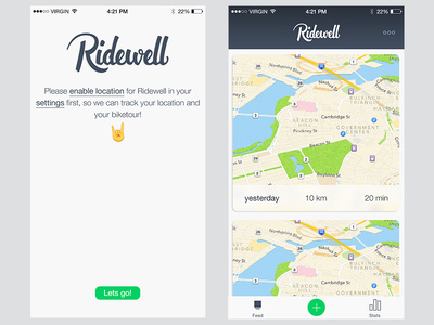 Ridewell Screens by Angelo Walczak #ui #design #app #iphone #mobile