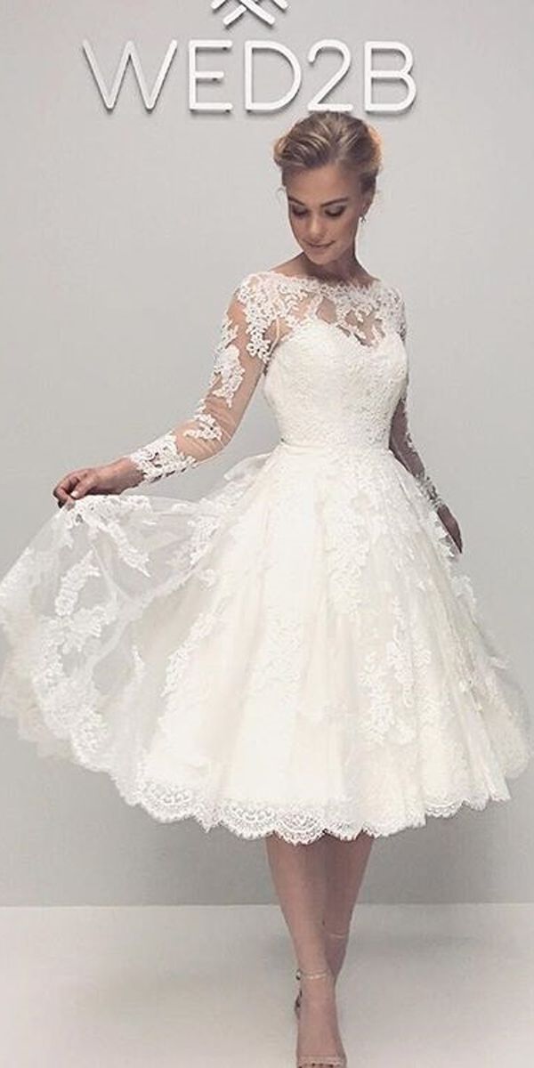 Wonderful light knee length dress would be the right desicion for the wedding party when it is hot weather.