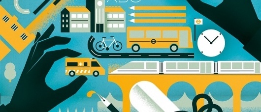 Open For Business | Think Quarterly #think #quarterly #mike #orange #illustration #google #blue #lemanski