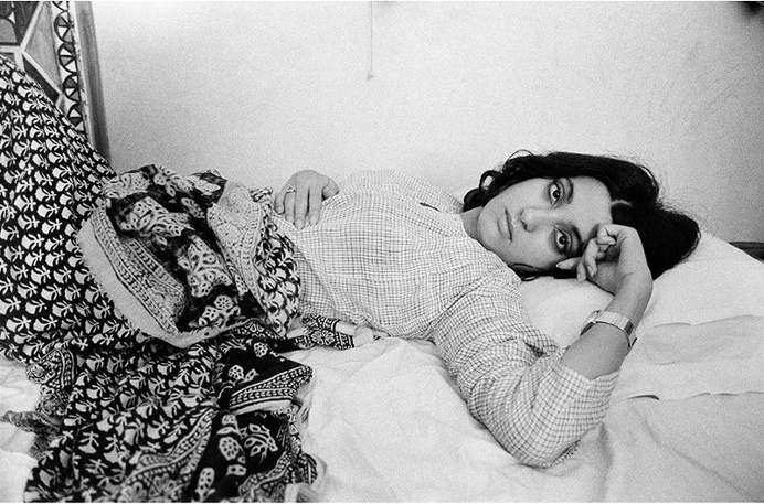 Pooh in bed at home, Bombay, 1975 by Pablo Bartholomew