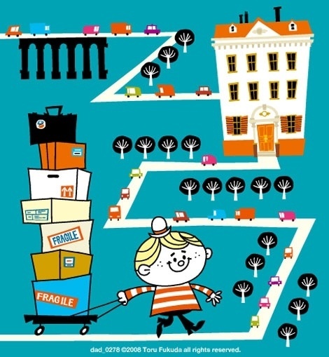 fragile.jpg (470×509) #stripes #child #illustration #cars #cartoon