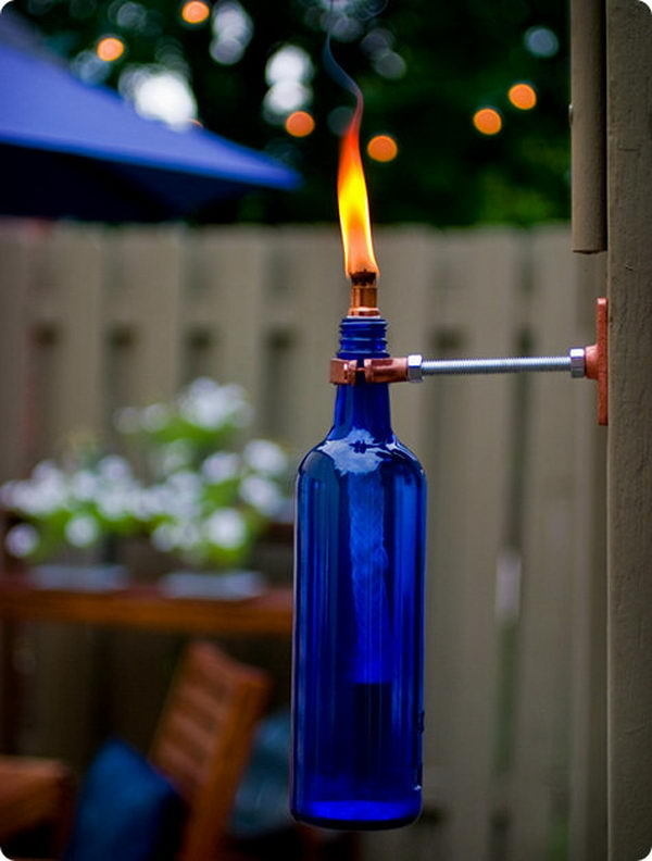 Homemade Wine Bottle Crafts #diy #craft #wine #bottle