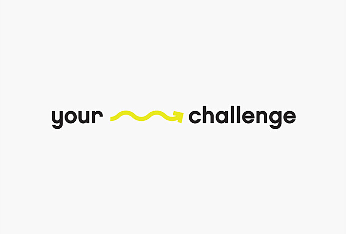 Your Challenge by Studio AH—HA #typography #arrows #logo #logotype
