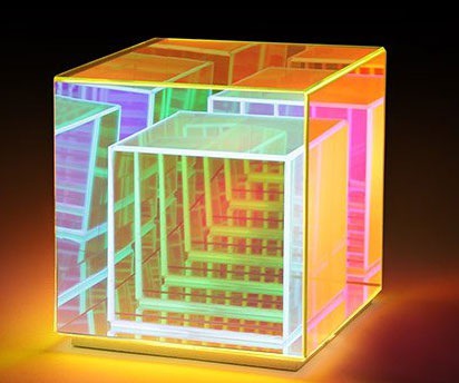 Dichroic Glass Table Lamp