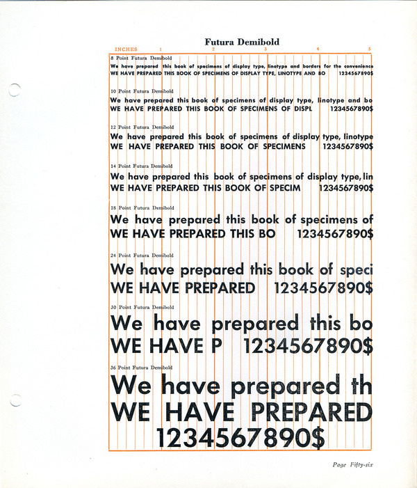 Futura Demibold type specimen #type #specimen