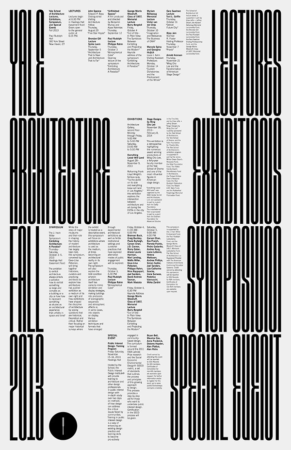 Yale School of Architecture Jessica Svendsen #type #poster