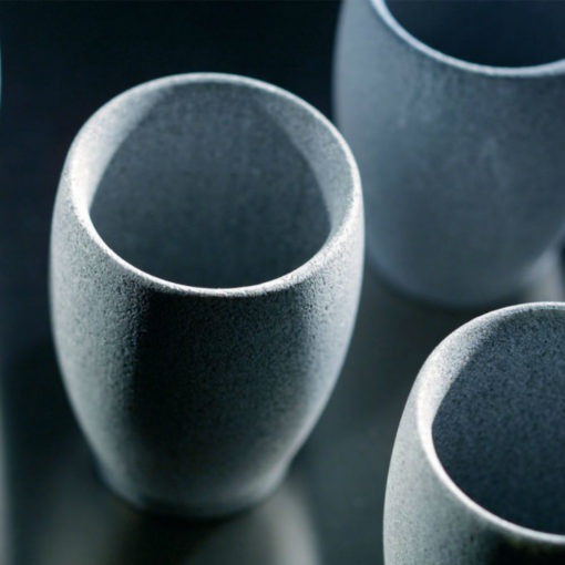Soapstone Shot Glasses These Soapstone Shot Glasses will keep your shots nice and cold. Made out of 100% Carelian soapstone, they are sturdy and have the capacity to retain cold and resist odors.