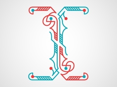 Dribbble - I by Chris Rushing #lettering #letters #typography #letterforms #type #dropcap