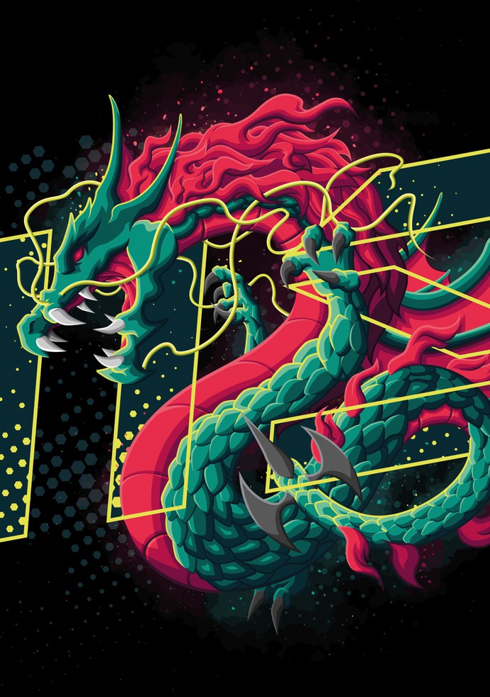 MSI Dragon | Vector Illustration