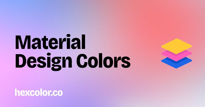Material Design Color Palette will help you quickly decide which color to choose for your project. Colors are taken from Google's Material Design Guidelines. This color palette comprises primary and accent colors that can be used for illustration or to develop your brand colors. They've been designed to work harmoniously with each other. 
