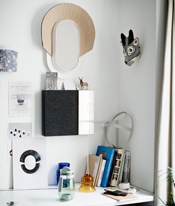 A desk in designer Jean-Baptiste Fastrez's apartment near Paris' Canal St.-Martin. Photo by Franck Juery. #interior #organize #desk