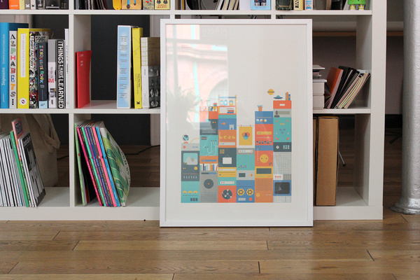 A framed Fieldwork illustrated print #illustration #poster