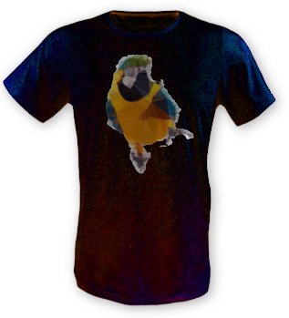 Low Poly Papağan Tişört