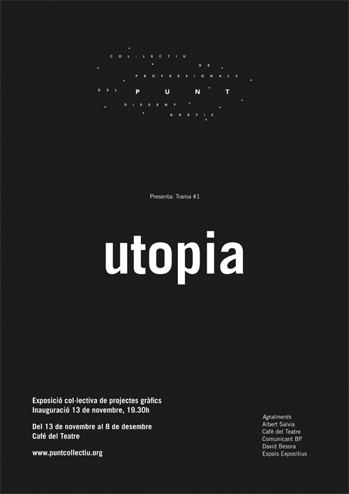 PUNT. ColÂ·lectiu de professionals del disseny grÃ fic de Lleida #black #poster #typography
