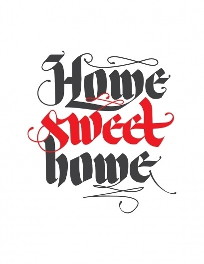 Type in Color - http://www.etsy.com/shop/typeincolor #calligraphy #lettering #home #sweet #art #hand #typography