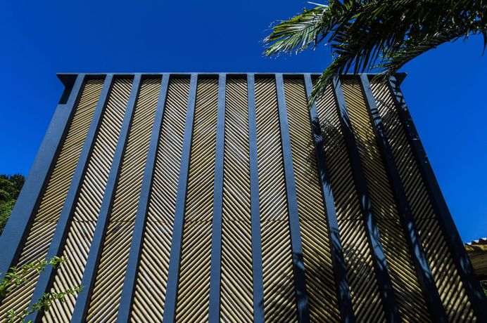 Bamboo House in Rural Brazil by Vilela Florez