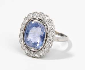 Saphir-Diamant-Ring
