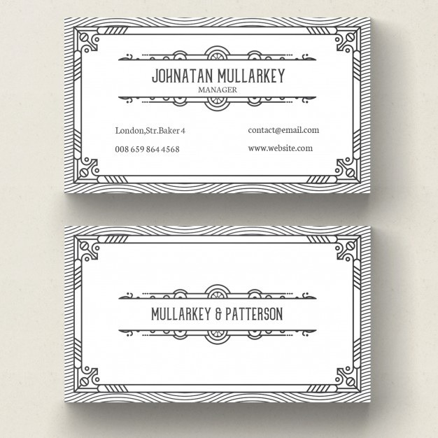 Art deco business card Free Psd. See more inspiration related to Logo, Business card, Pattern, Business, Vintage, Label, Abstract, Card, Border, Ornament, Template, Line, Visiting card, Retro, Luxury, Art, Hipster, Black, Presentation, Stationery, Corporate, Decoration, Company, Modern, Branding, Visit card, Identity, Brand, Deco and Gatsby on Freepik.