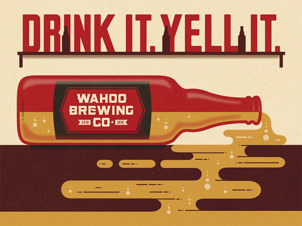 Wahoo Brewing Company Poster #illustration #poster #beer