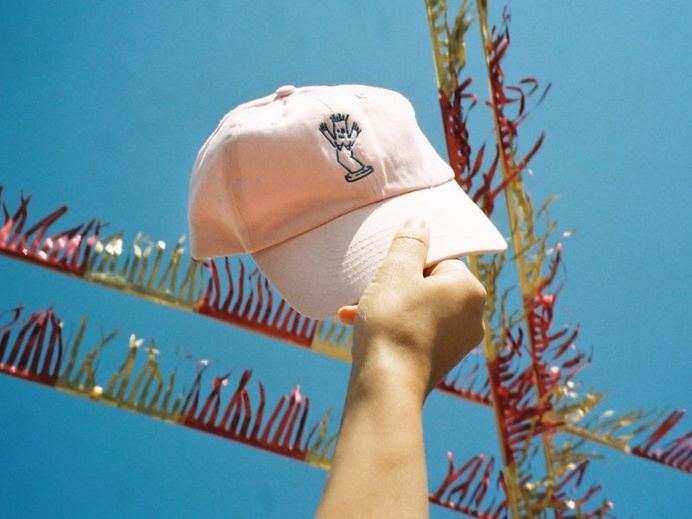 JOYCE - Wacky Waaavvy Hat www.joyce.is/selling #prduct #TOM #wackywavy #hat #pink #yinmnblue #dadhat #embroidered