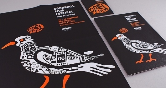 Cornwall Film Festival | Print Design | A-Side #print #blackwhite #poster #illustration