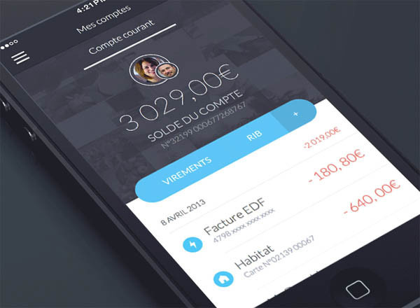 Banking app timeline