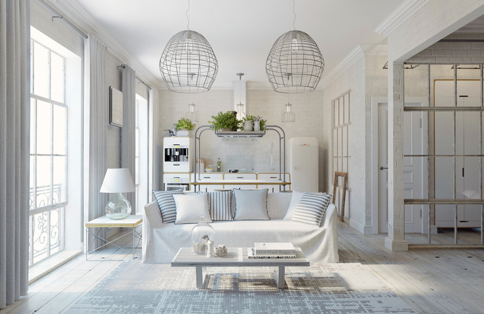 Apartment in Prague with a completely white interior - Anton Medvedev - HomeWorldDesign (13) #interior #apartments #design #prague