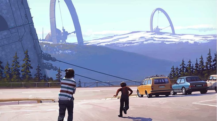 Sci-Fi Dystopia Paintings by Simon Stålenhag