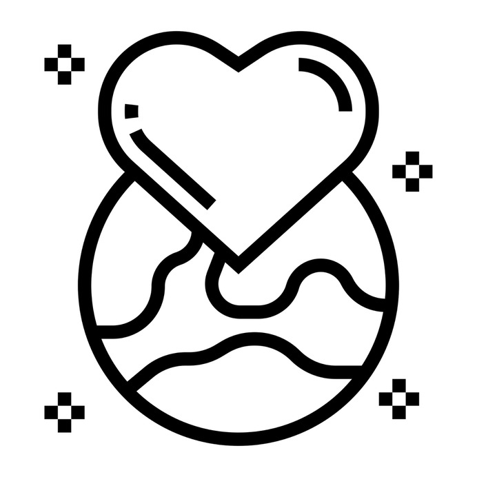 See more icon inspiration related to world, save, ecology and environment, earth globe, earth grid, globe grid, worldwide and heart on Flaticon.