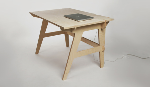 beautiful desk by http://colorsforsale.pl/ #interior #magorzata #design #wood #furniture #desk #plywood #kiewska