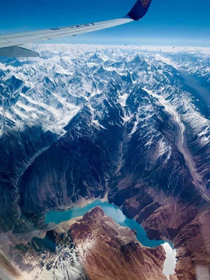 Attractive Aerial View of Lake Athababad