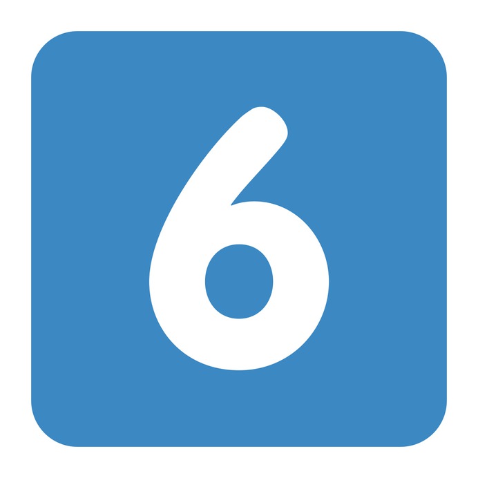 See more icon inspiration related to six, numbers, miscellaneous, signaling, maths, buttons, interface and symbols on Flaticon.
