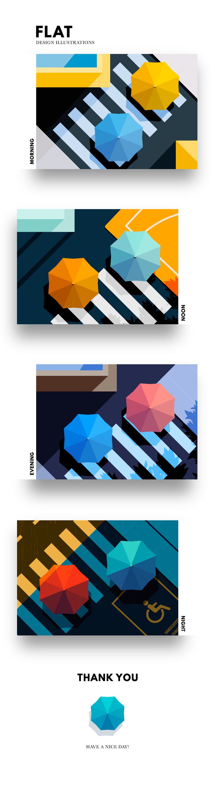 Flat Design Illustrations on Behance