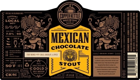 Copper Kettle Mexican Chocolate Stout Label #packaging