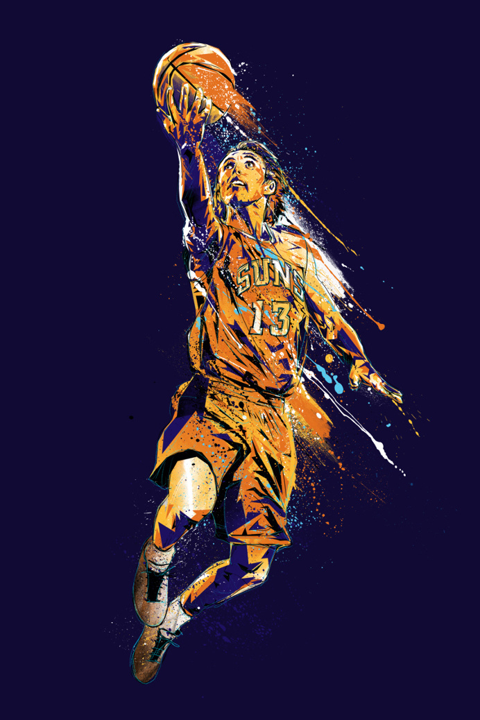 #sports #illustration splash energy mvp steve nash phoenix suns
