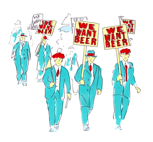 ILLUSTRATION Mitchell Clements #beer #protest #fuck #illustration #it